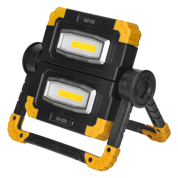 GEMINIX LED 2x10W, work floodlight, portable with rechargeable battery, 1200lm, IP44, 4000K, 5000mAh